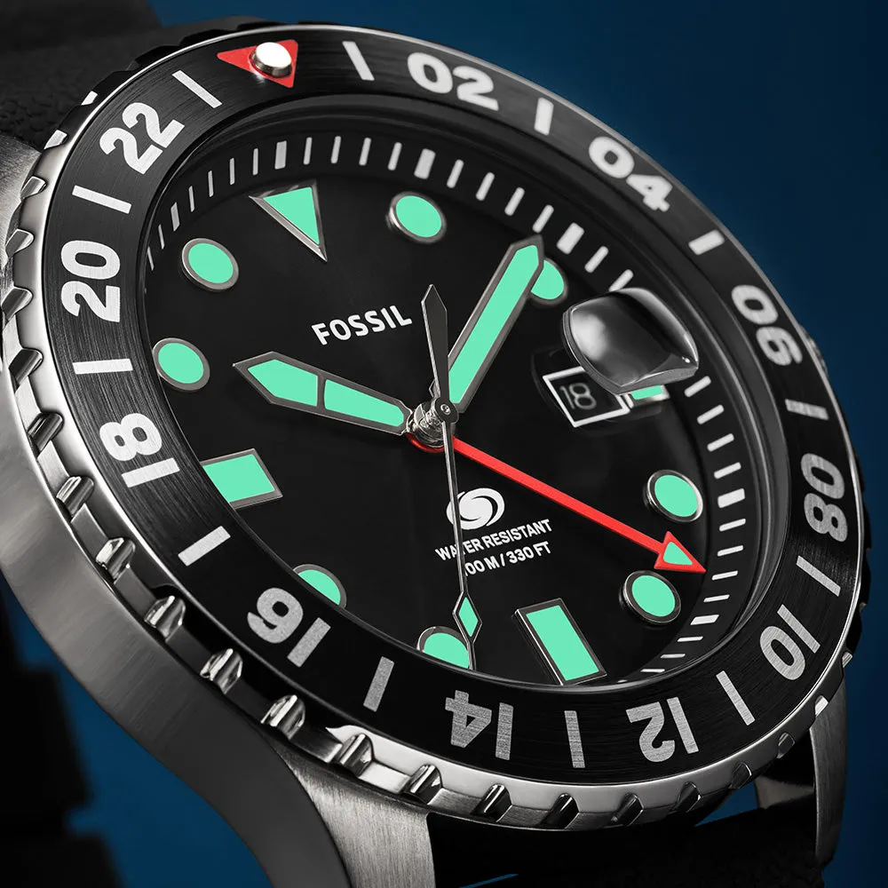 Dress Mens Watches Fossil Blue GMT FS6036