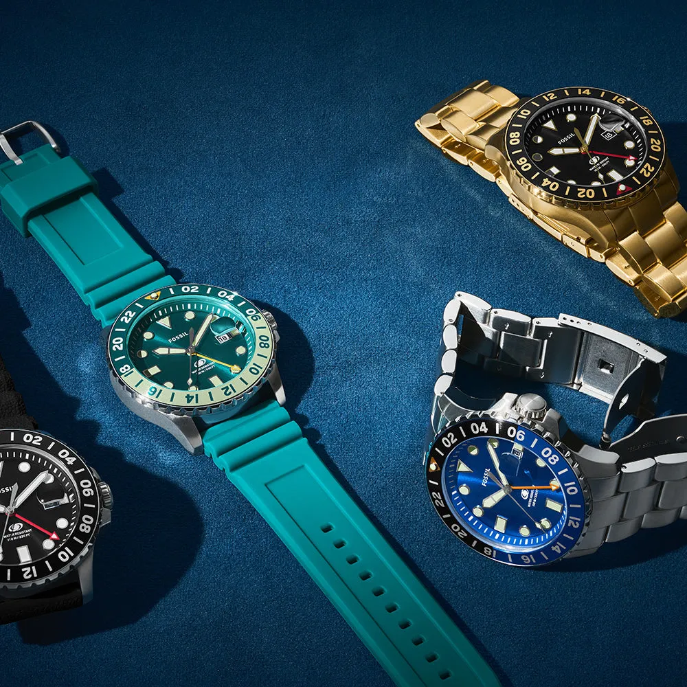 Dress Mens Watches Fossil Blue GMT FS6036