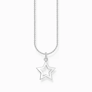 Essentials Sterling Silver Star Necklace KE2222-001-21-L45V Thomas Sabo Necklaces