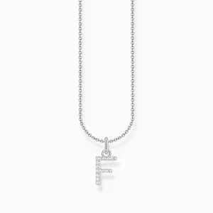 Essentials Sterling Silver With Zirconia letter F Necklace KE2245-051-14-L45V Thomas Sabo Necklaces