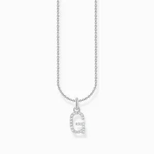 Essentials Sterling Silver With Zirconia letter G Necklace KE2246-051-14-L45V Thomas Sabo Necklaces