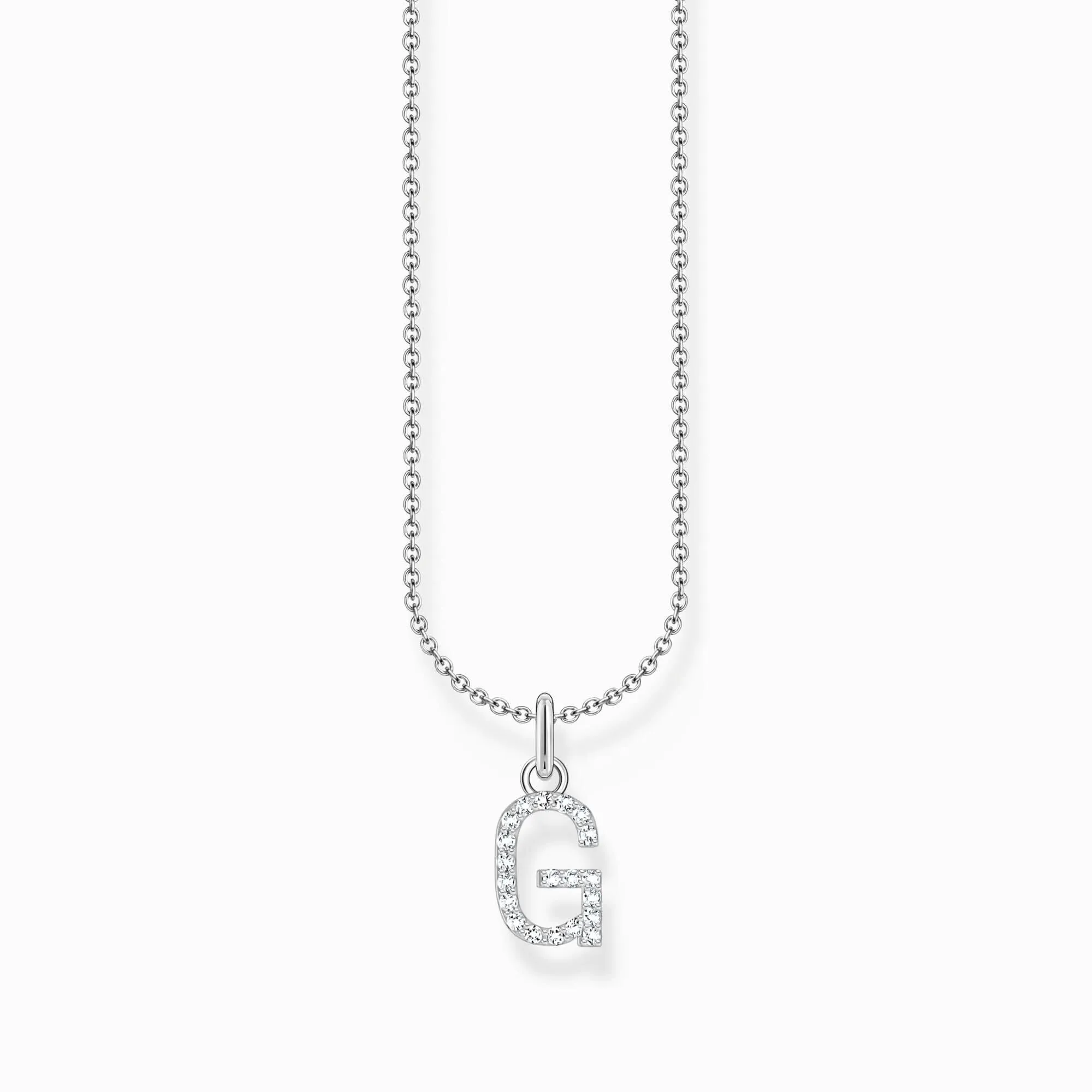 Essentials Sterling Silver With Zirconia letter G Necklace KE2246-051-14-L45V Thomas Sabo Necklaces