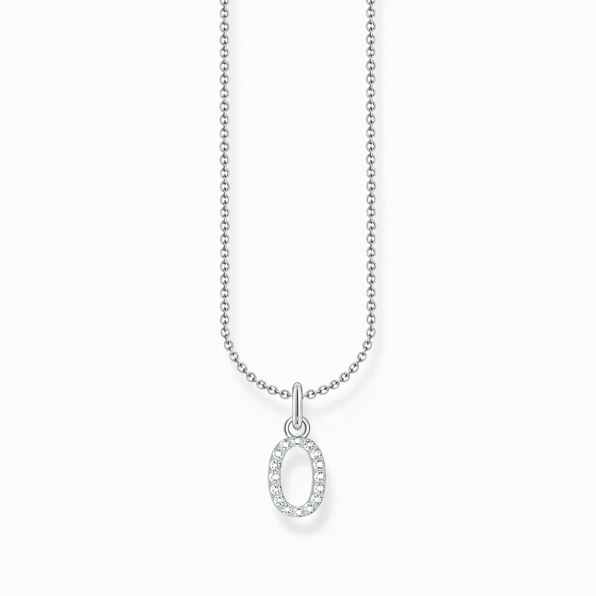 Essentials Sterling Silver With Zirconia letter O Necklace KE2254-051-14-L45V Thomas Sabo Necklaces