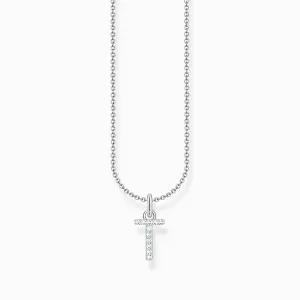 Essentials Sterling Silver With Zirconia letter T Necklace KE2259-051-14-L45V Thomas Sabo Necklaces