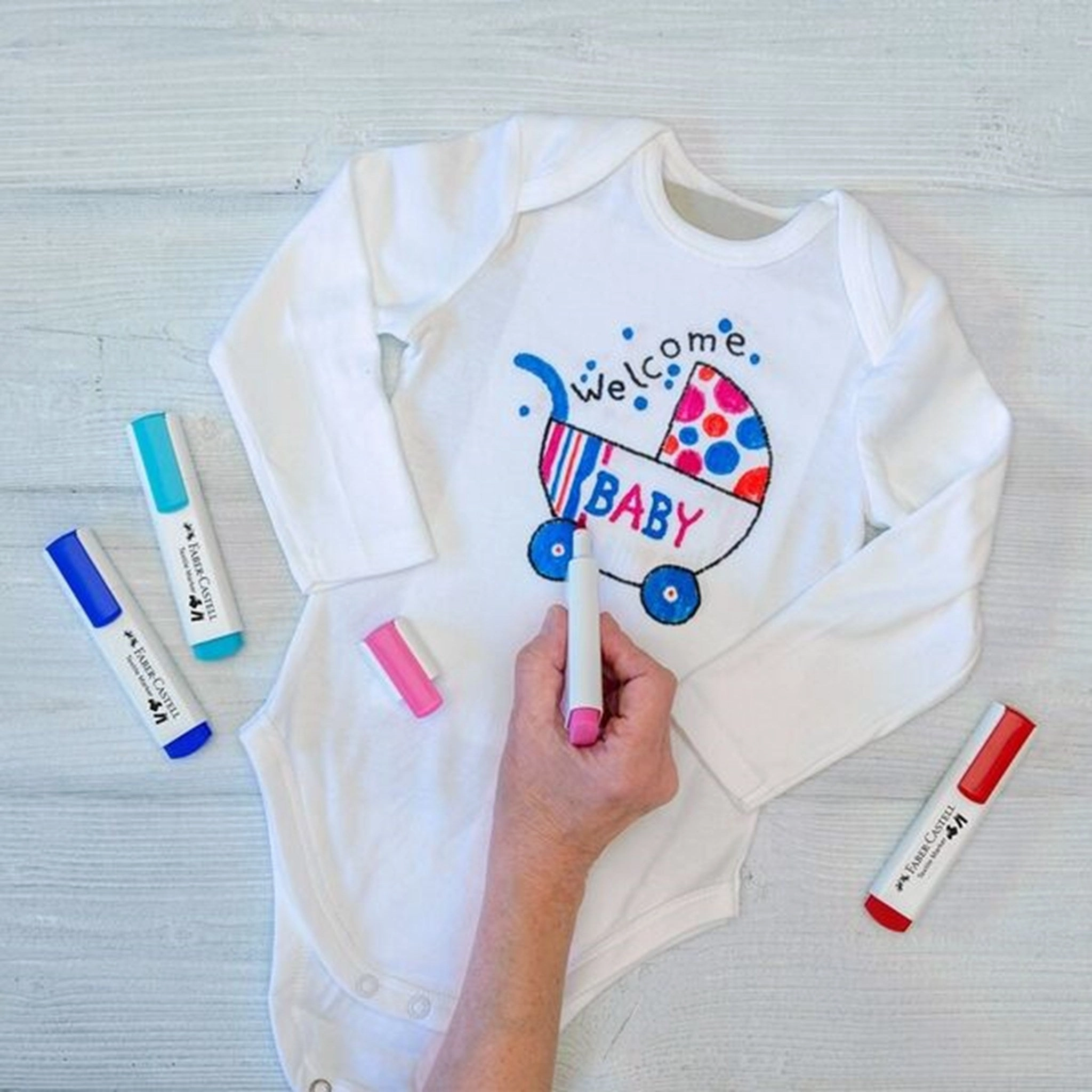 Faber Castell Baby-Party Textile Markers 5-pack