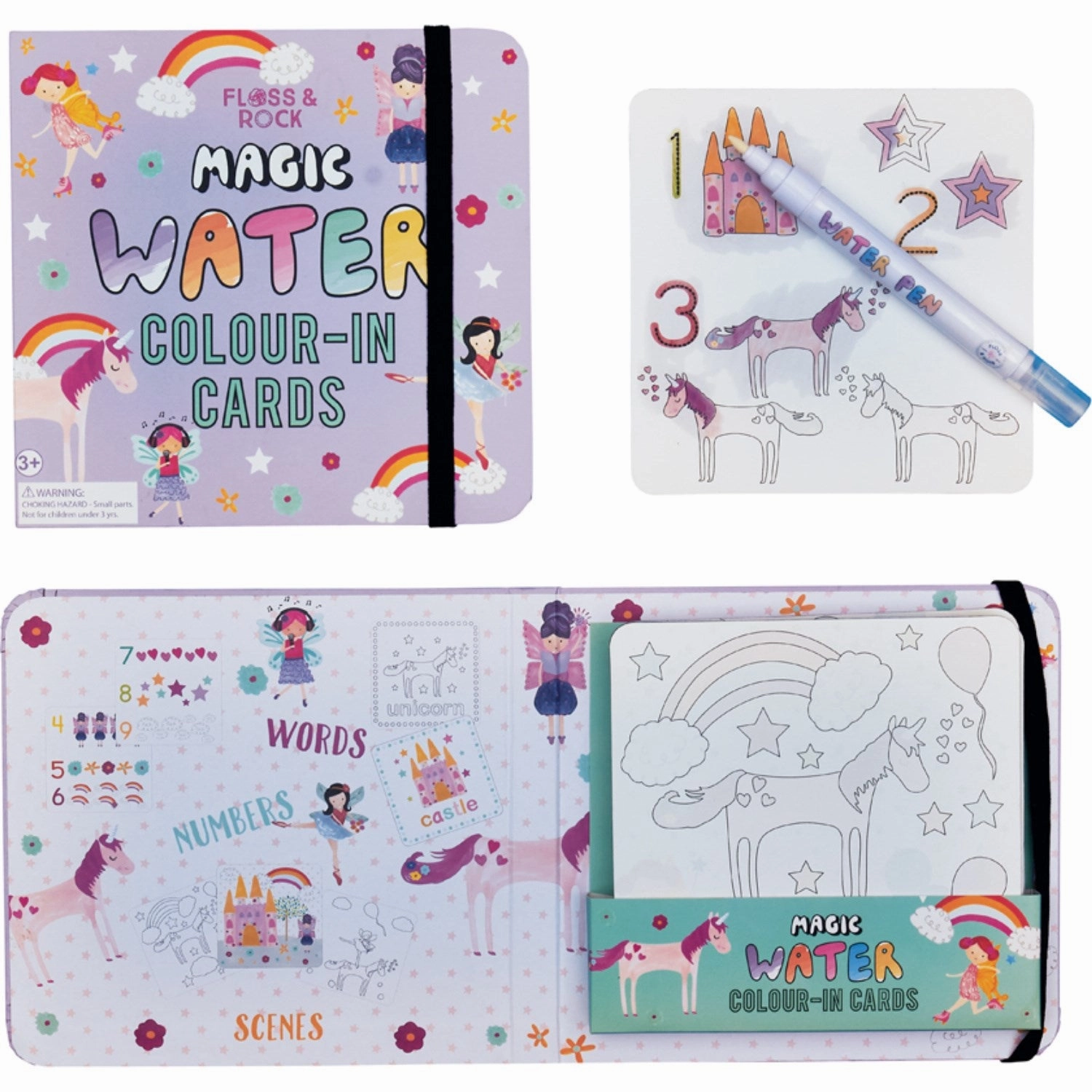 Floss & Rock Vandtusch m. magiske kort Fairy Unicorn