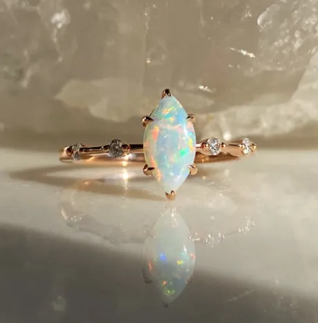 Forever Jewellery Hermione Opal Rosegold Ring