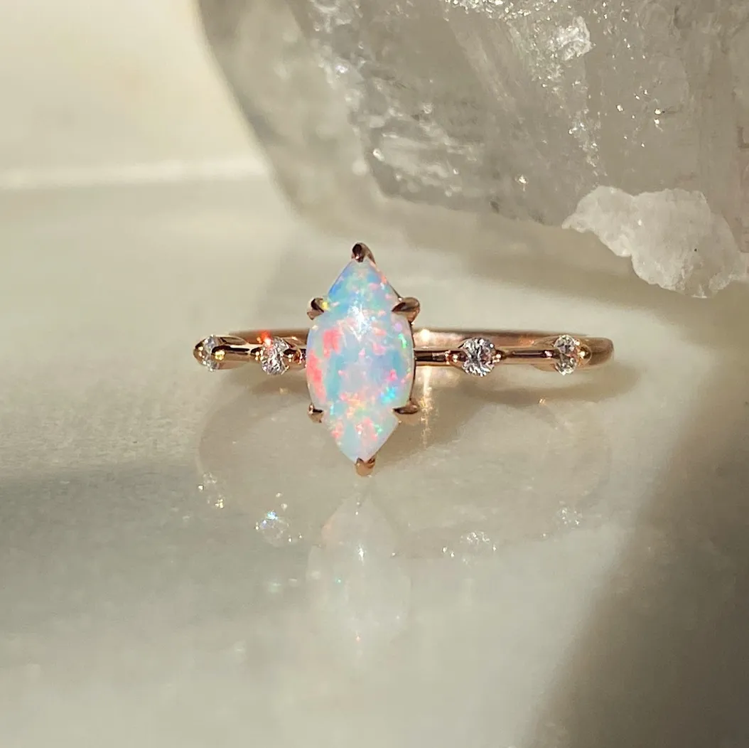 Forever Jewellery Hermione Opal Rosegold Ring