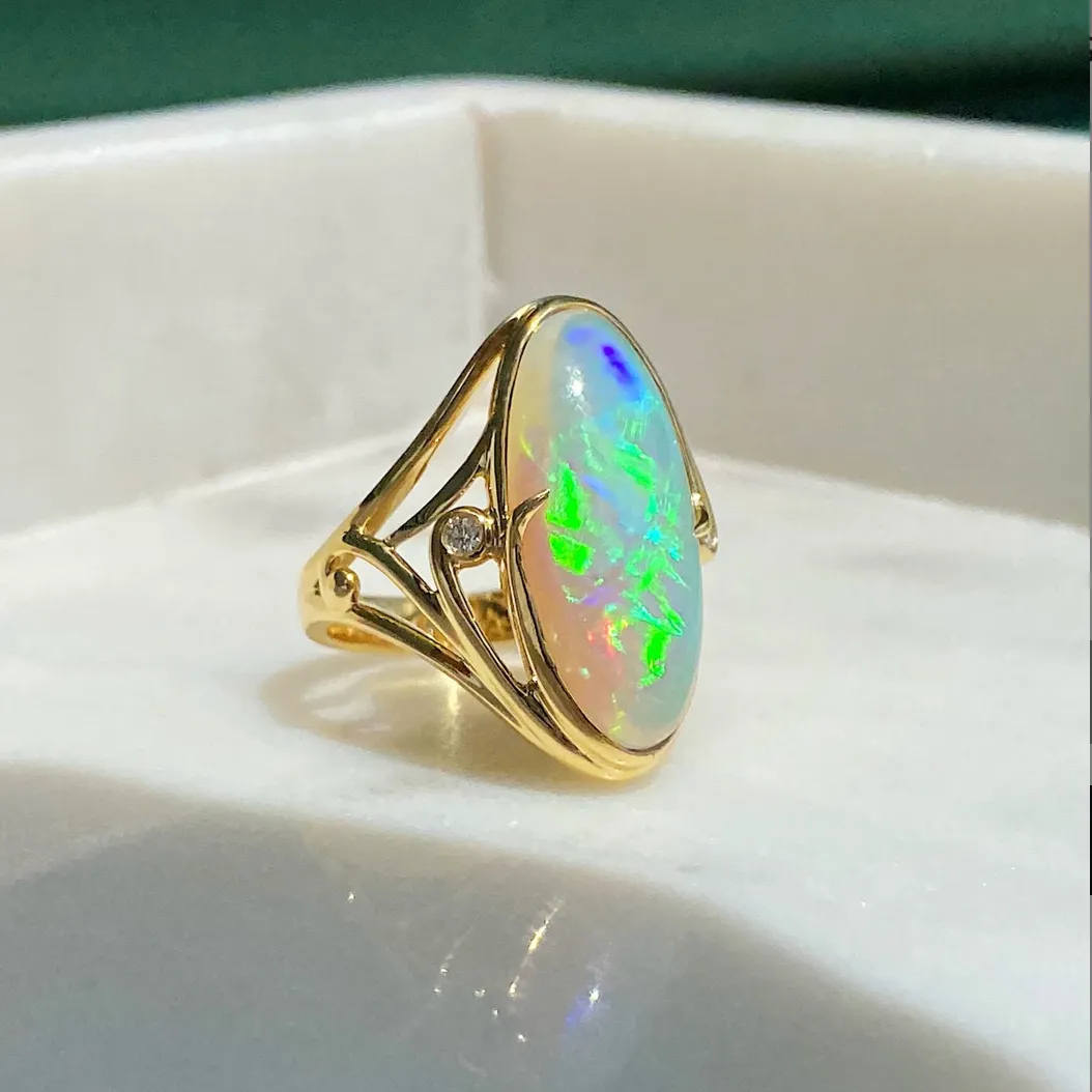 Forever Jewellery Lyla Opal Gold Ring