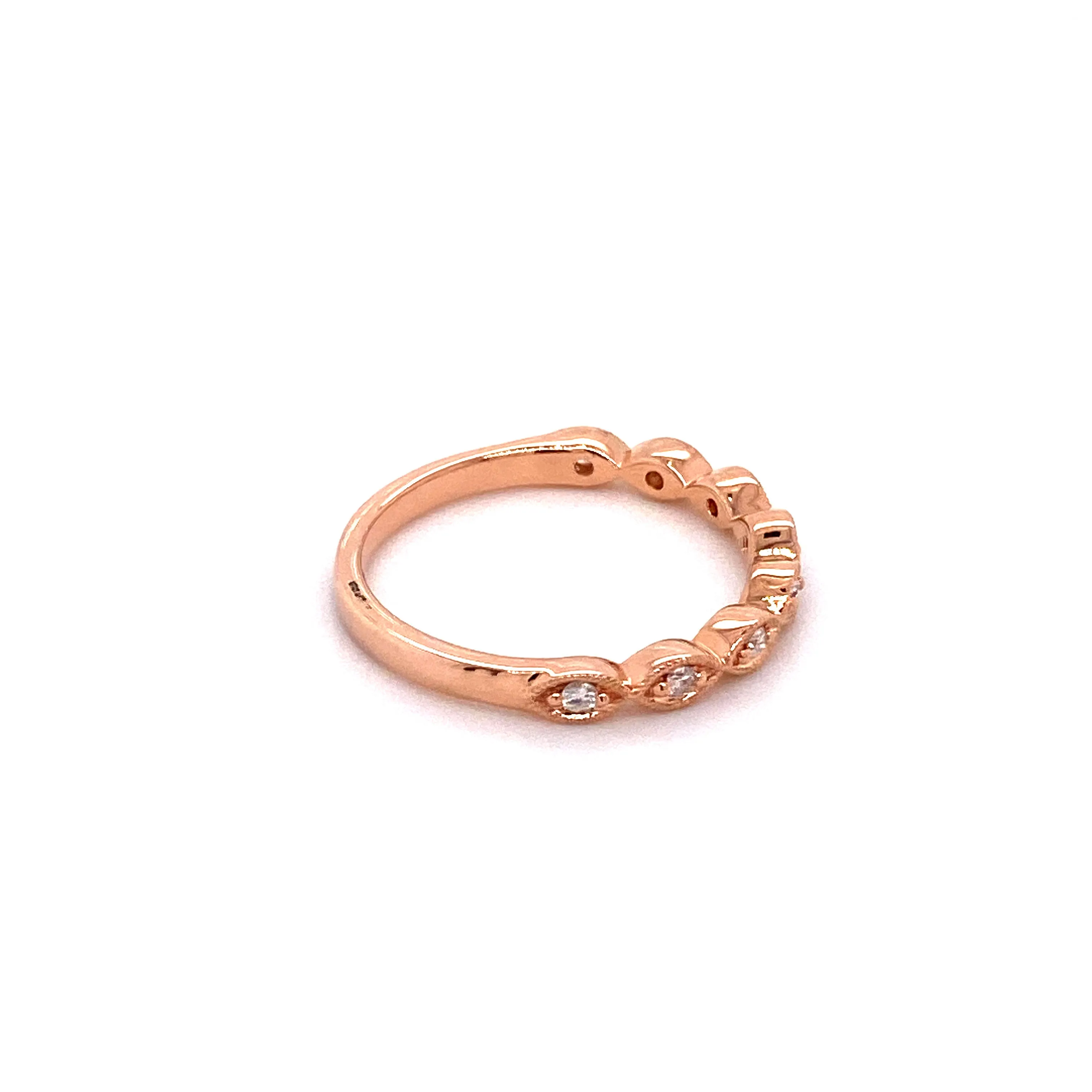 Forever Jewellery Marquise Rosegold Stacker Ring