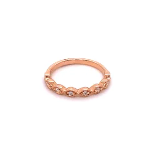 Forever Jewellery Marquise Rosegold Stacker Ring