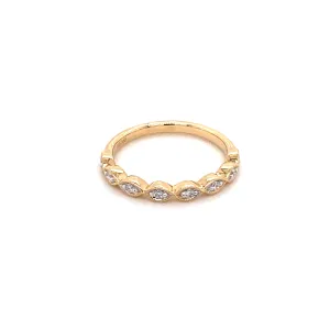 Forever Jewellery Marquise Yellow Gold Stacker Ring