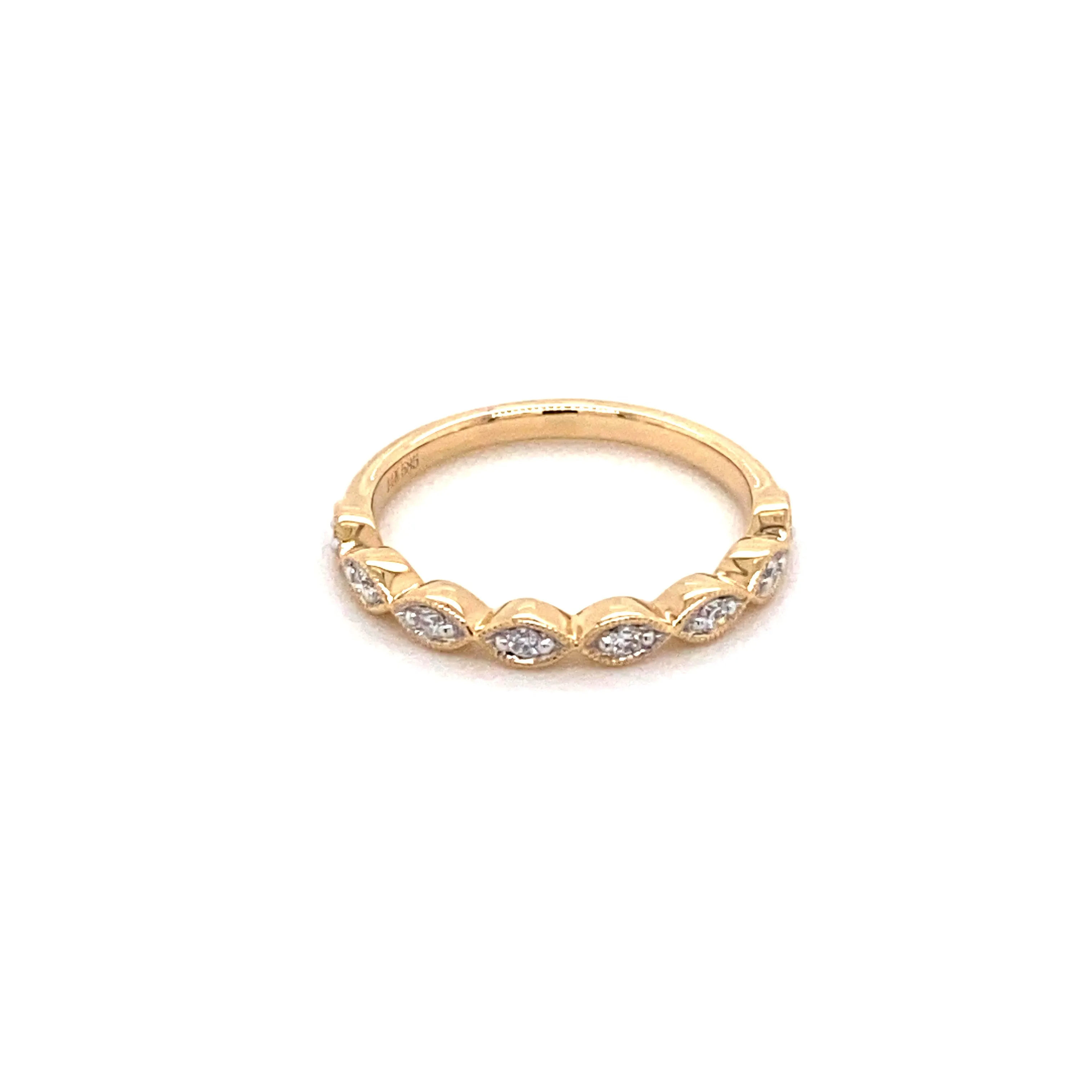 Forever Jewellery Marquise Yellow Gold Stacker Ring