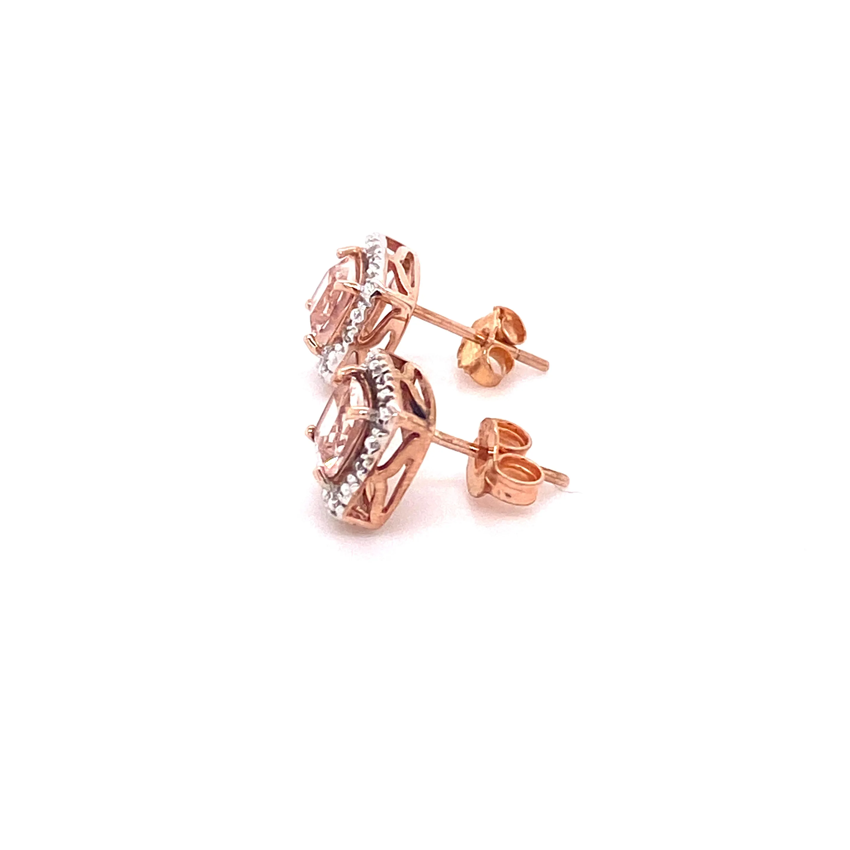 Forever Jewellery Morganite 9ct Rosegold Earrings