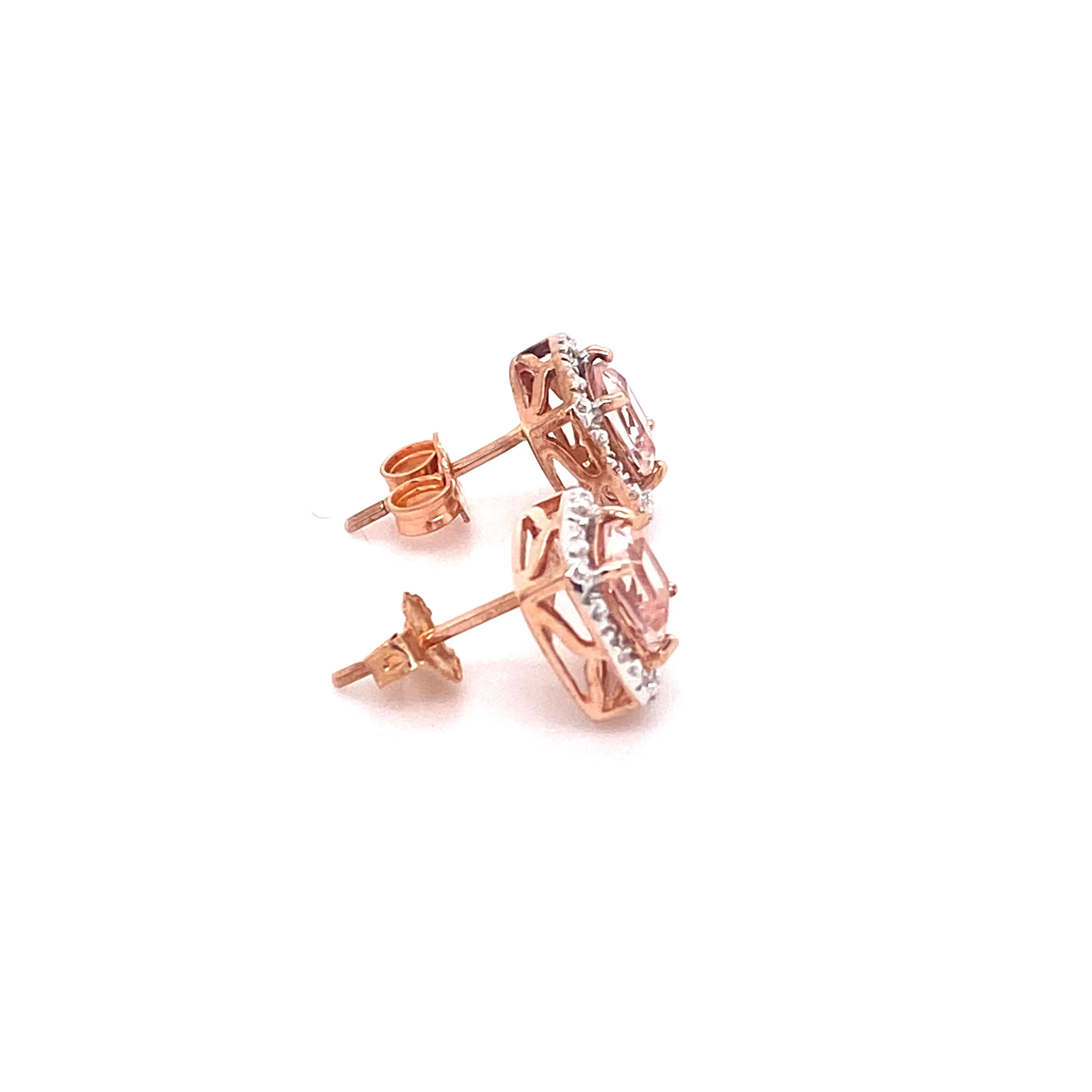 Forever Jewellery Morganite 9ct Rosegold Earrings
