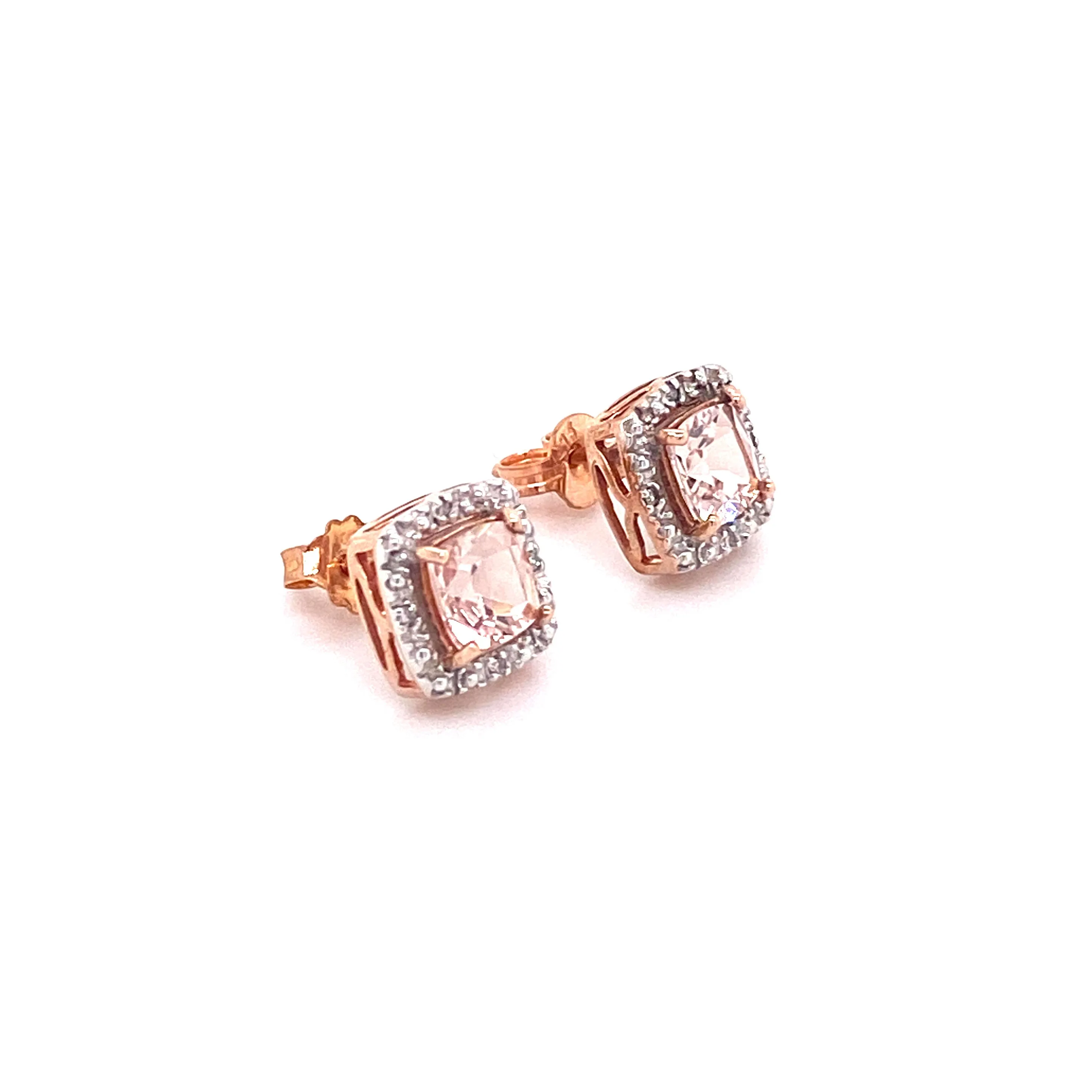 Forever Jewellery Morganite 9ct Rosegold Earrings