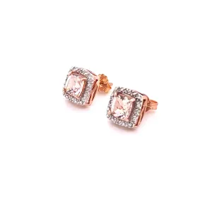 Forever Jewellery Morganite 9ct Rosegold Earrings
