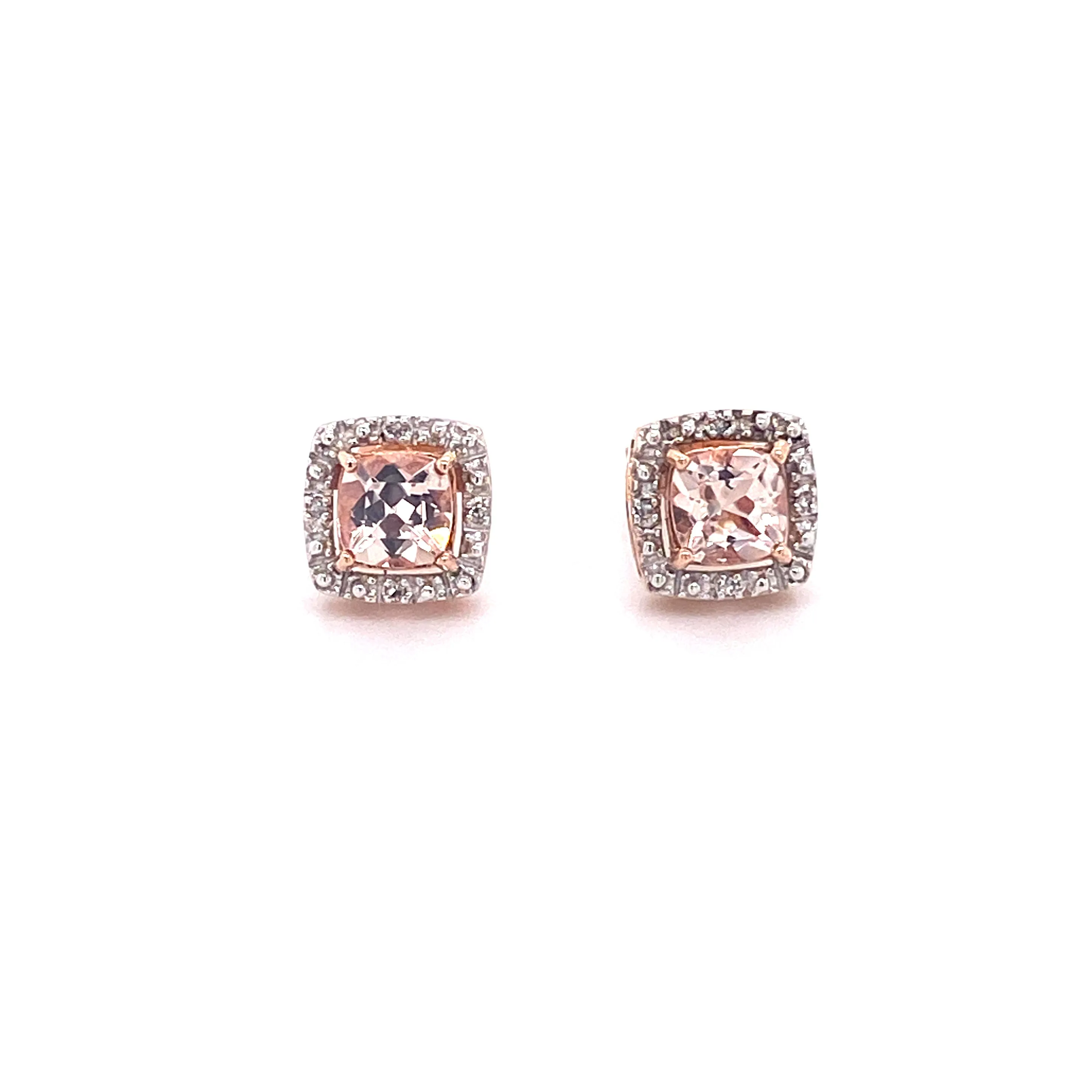Forever Jewellery Morganite 9ct Rosegold Earrings
