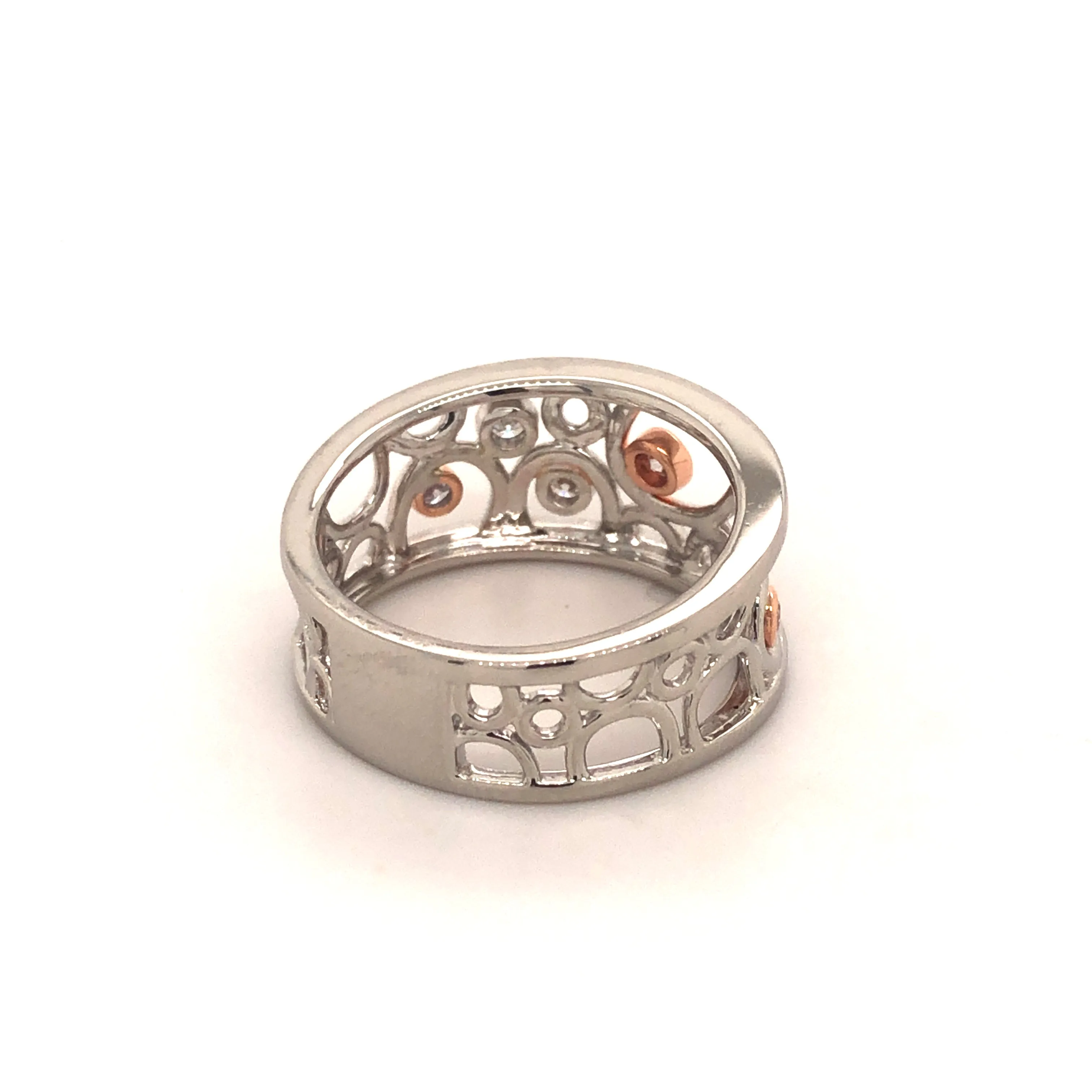 Forever Jewellery Pink Bubbles Platinum Ring
