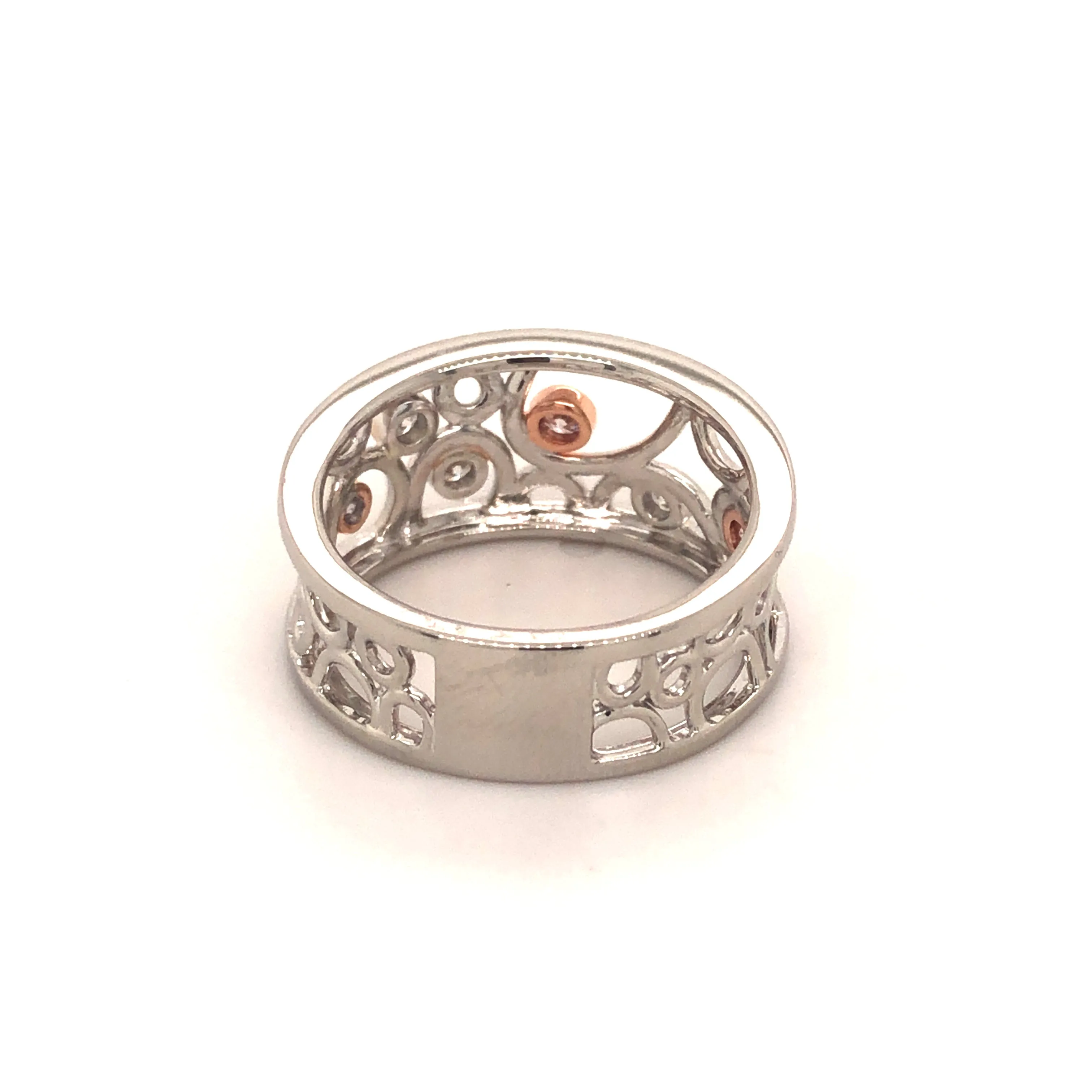 Forever Jewellery Pink Bubbles Platinum Ring