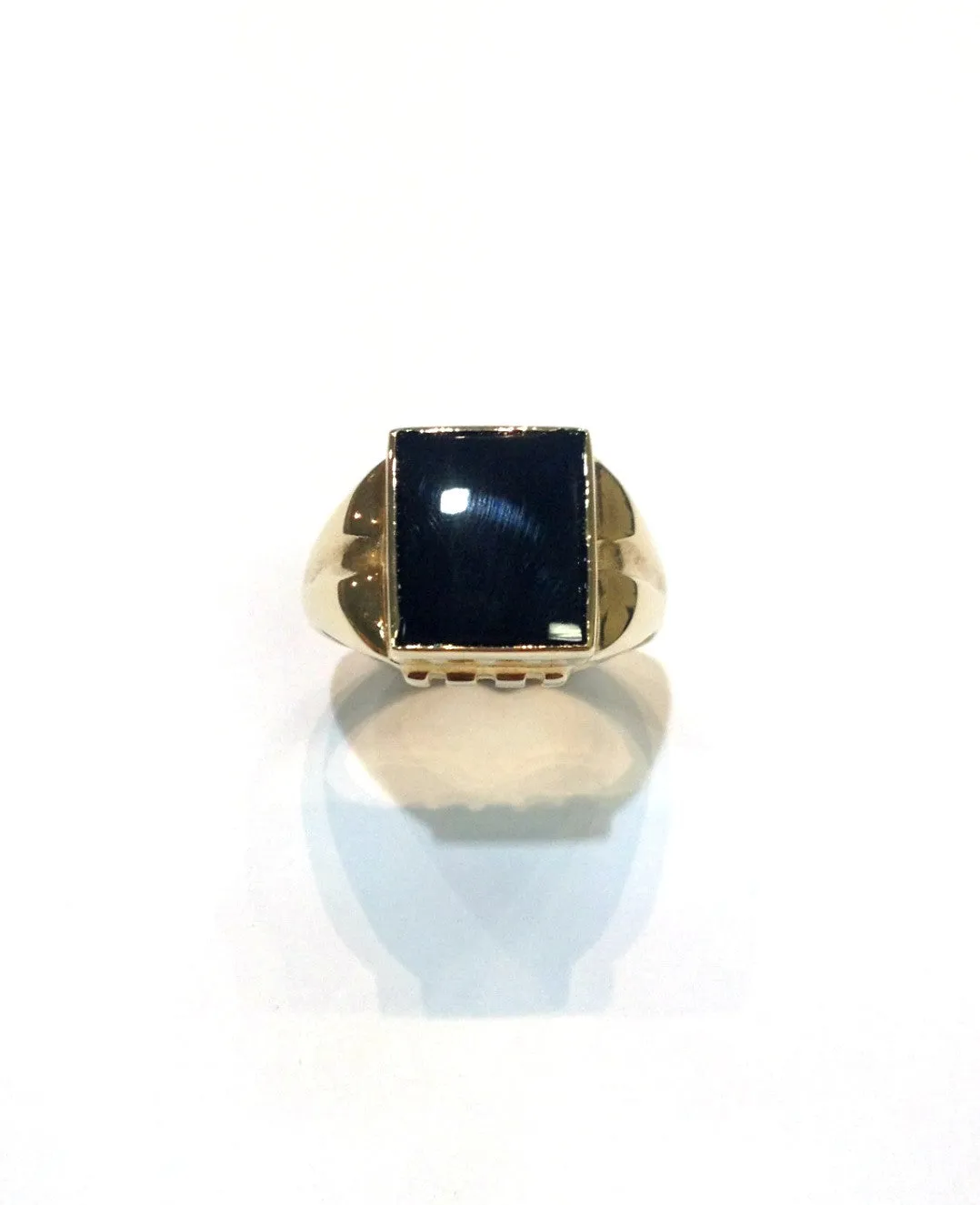 Forever Jewellery Square Onyx Gold Ring