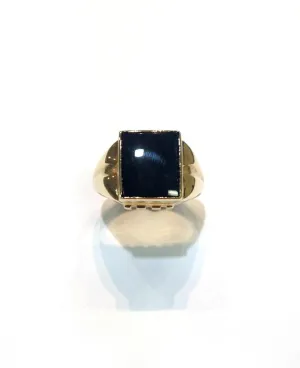 Forever Jewellery Square Onyx Gold Ring