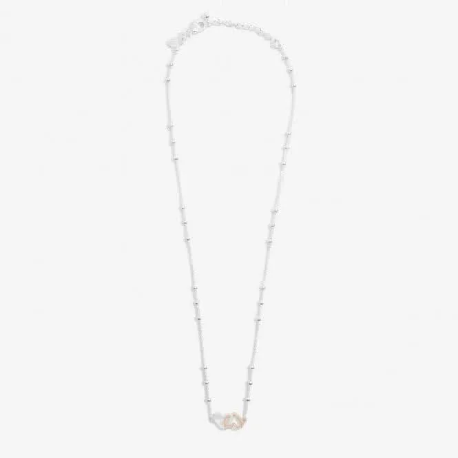 Forever Yours Fabulous Friend Silver Rose Gold Plated 46cm   5cm Necklace 6711 Joma Jewellery