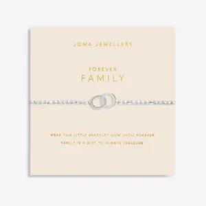Forever Yours Forever Family Silver 17.5cm Stretch Bracelet 6156 Joma Jewellery