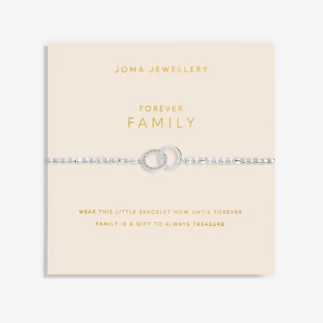 Forever Yours Forever Family Silver 17.5cm Stretch Bracelet 6156 Joma Jewellery