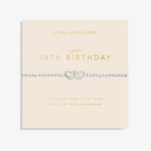 Forever Yours Happy 18Th Birthday Silver 17.5cm Bracelet 6159 Joma Jewellery