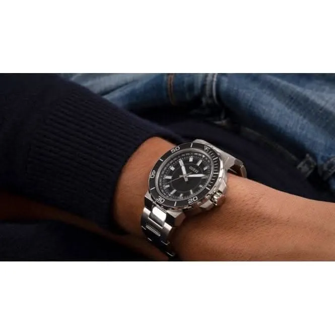Gents Track Stainless Steel Silver Watch GW0426G1