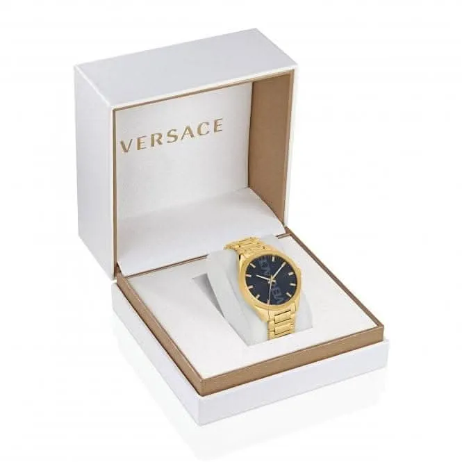 Gents V-Vertical Gold-Tone Grey Watch VE3H00622