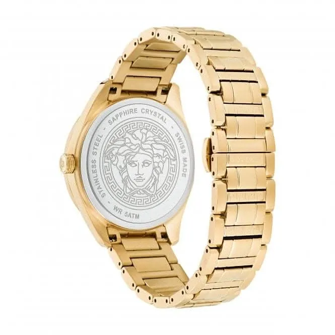 Gents V-Vertical Gold-Tone Grey Watch VE3H00622