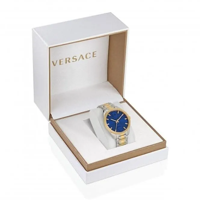 Gents V-Vertical Stainless Steel Blue Watch VE3H00422