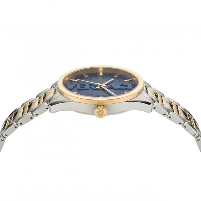 Gents V-Vertical Stainless Steel Blue Watch VE3H00422