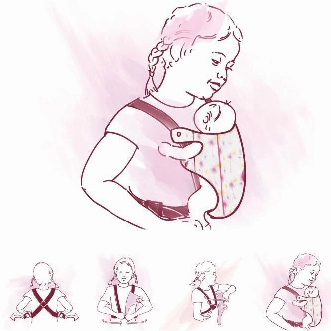 Gotz 3402314 Baby Doll Carrier Flowers