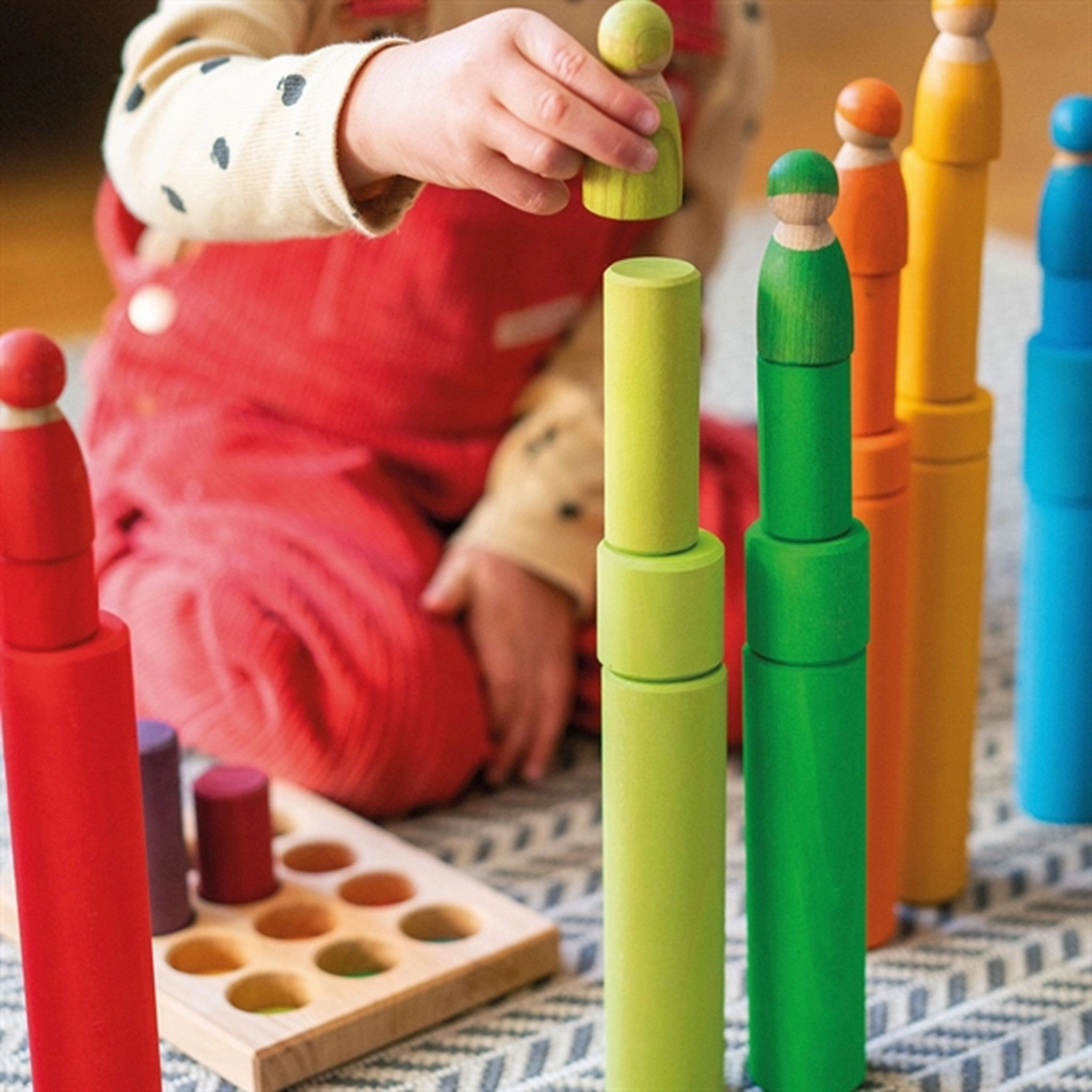 GRIMMS Stacking Game Small Rainbow Rollers
