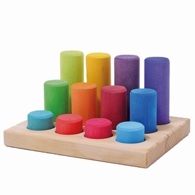 GRIMMS Stacking Game Small Rainbow Rollers