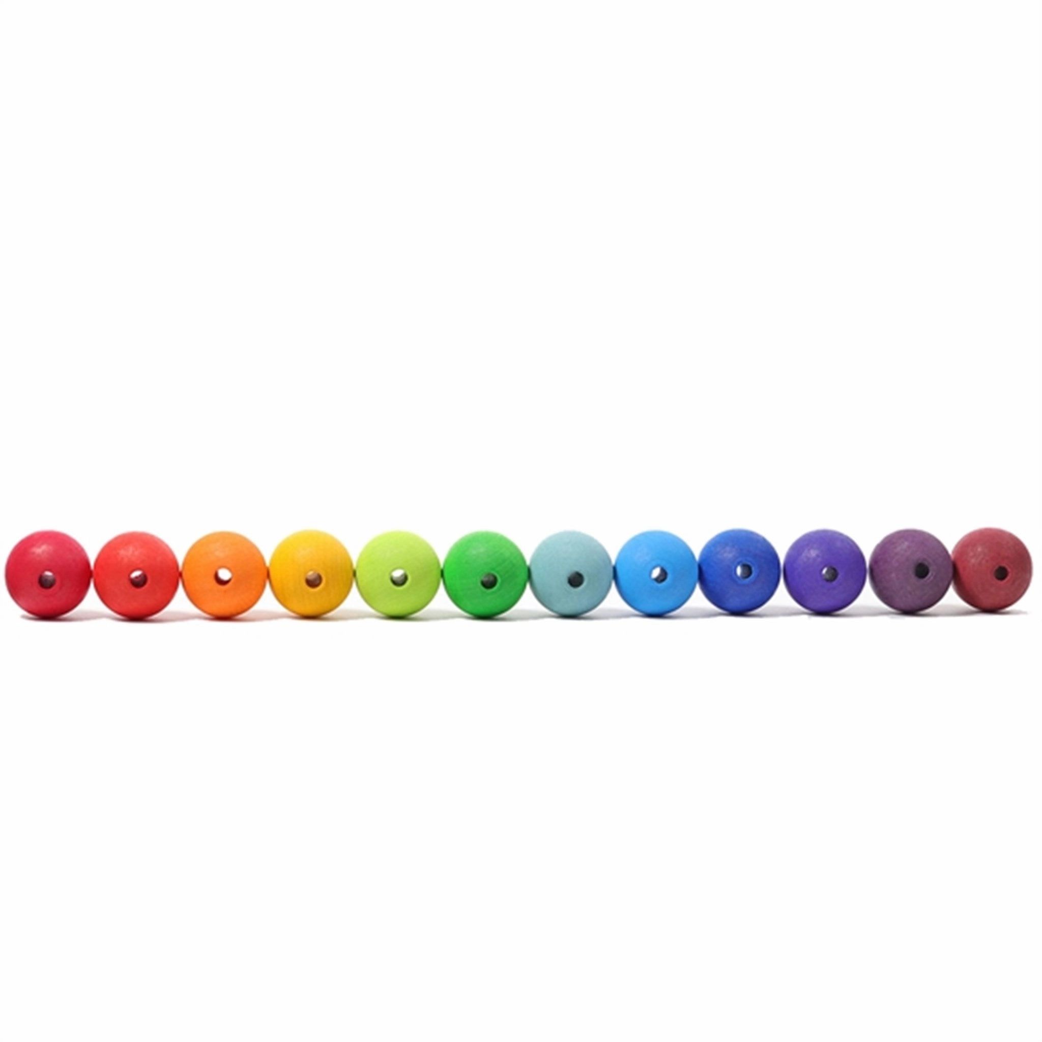 GRIMMS Wooden Beads Large 36 pcs Rainbow