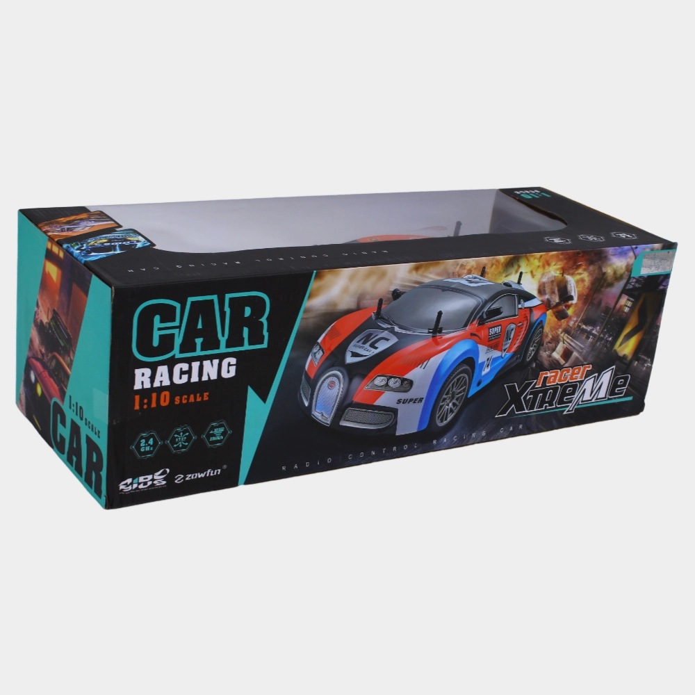 GTR High-Speed Four-Way Remote Control Car  Rechargeable RC Car (Blue & Orange)