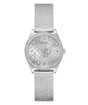 Guess Ladies Boa Silver Tone Mesh Watch GW0748L1