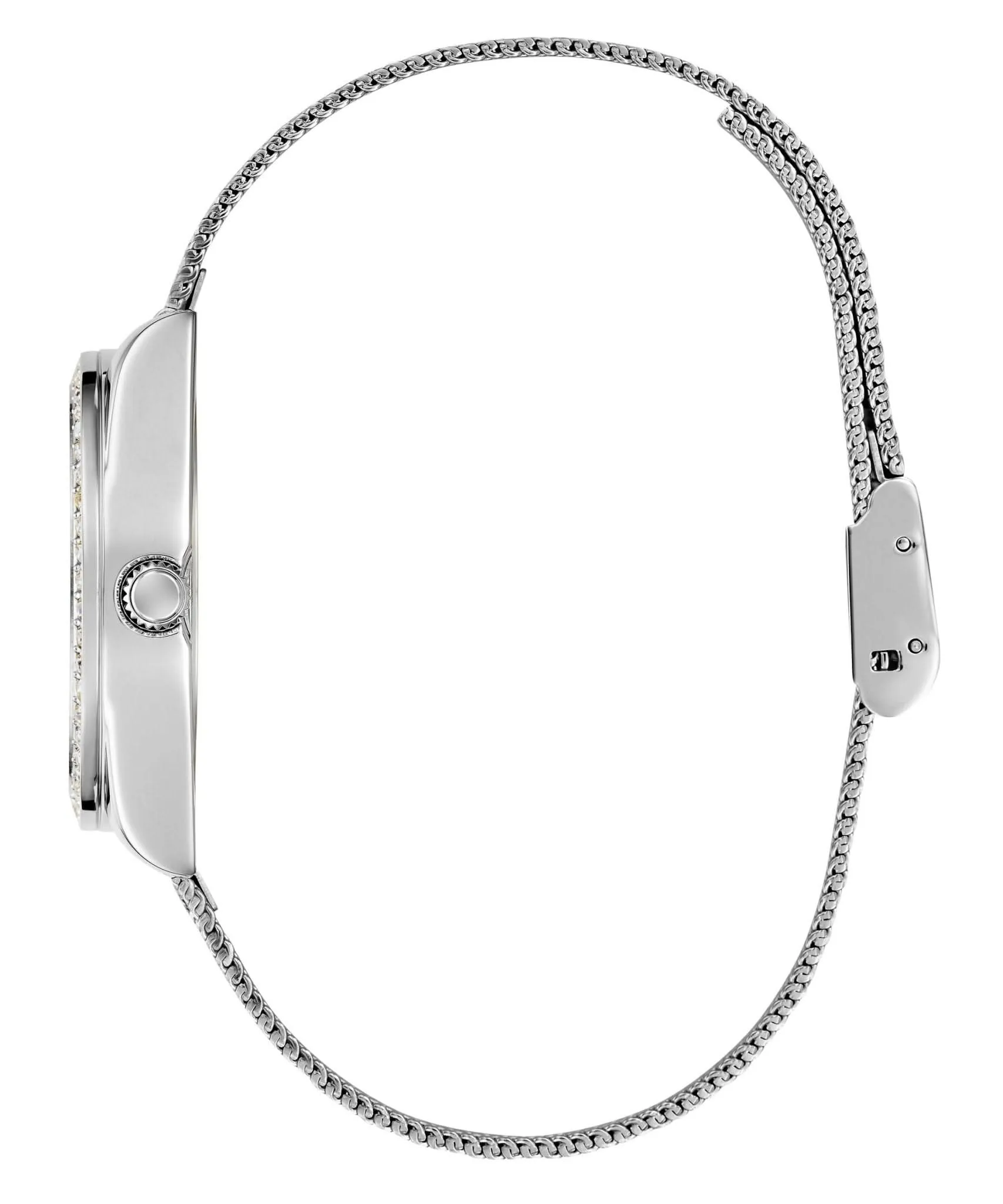 Guess Ladies Boa Silver Tone Mesh Watch GW0748L1