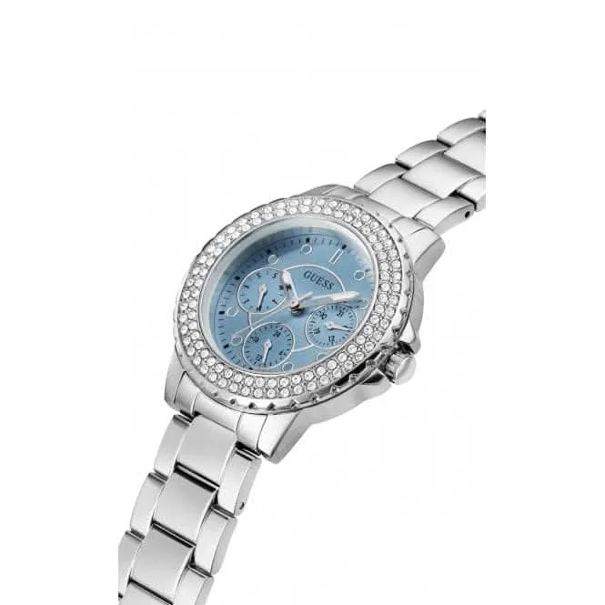 Guess Ladies Crown Jewel Stainless Steel Silver Watch GW0410L1