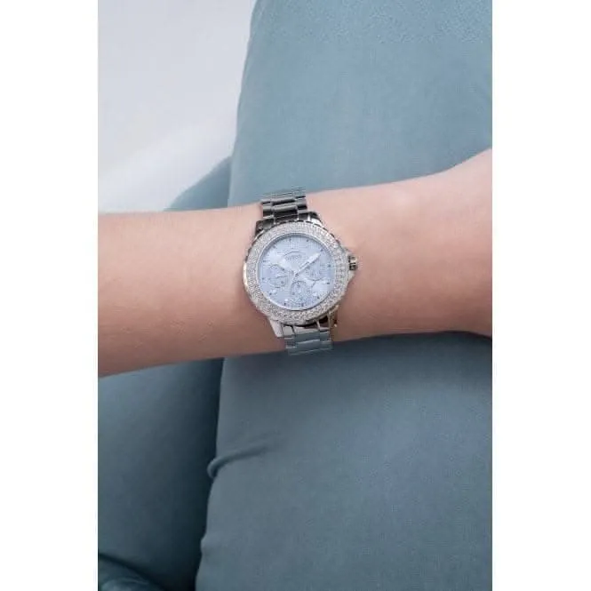 Guess Ladies Crown Jewel Stainless Steel Silver Watch GW0410L1