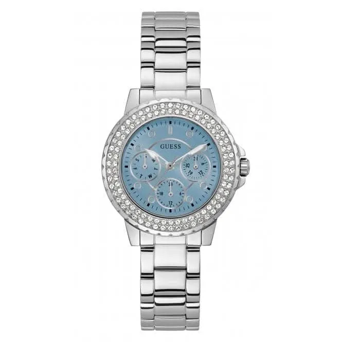 Guess Ladies Crown Jewel Stainless Steel Silver Watch GW0410L1