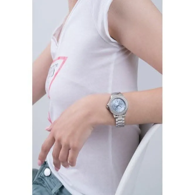 Guess Ladies Crown Jewel Stainless Steel Silver Watch GW0410L1