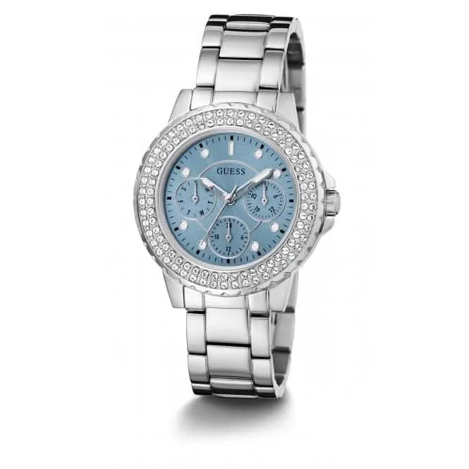 Guess Ladies Crown Jewel Stainless Steel Silver Watch GW0410L1