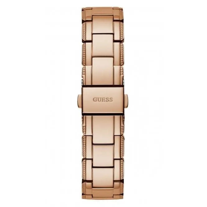Guess Ladies Crystal Clear Stainless Steel Rose Gold Watch GW0470L3