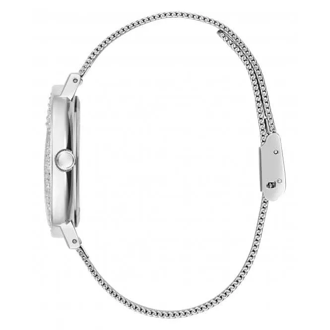 Guess Ladies Iconic Stainless Steel Mesh Silver Watch GW0477L1