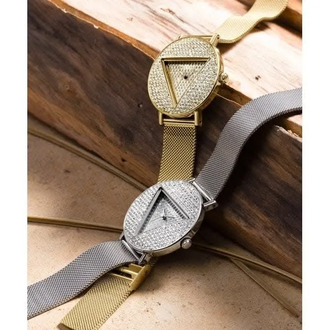 Guess Ladies Iconic Stainless Steel Mesh Silver Watch GW0477L1